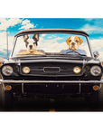 'The Classic Woofstang' Personalized 2 Pet Poster