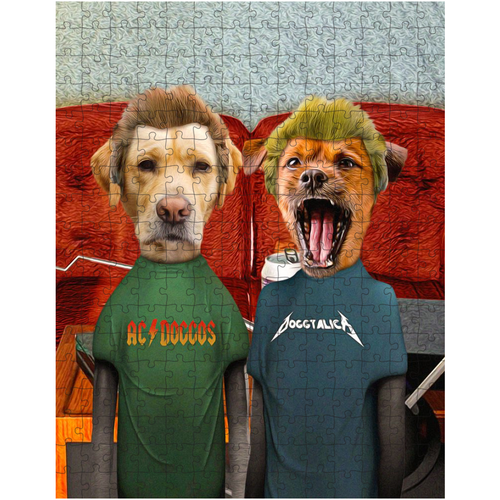 Rompecabezas personalizado de 2 mascotas &#39;Beavis y Buttsniffer&#39;