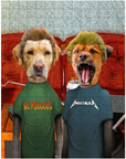 Rompecabezas personalizado de 2 mascotas 'Beavis y Buttsniffer'