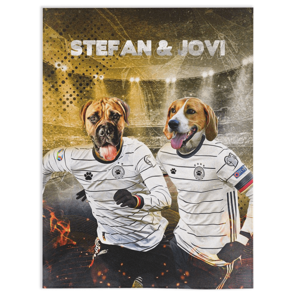 &#39;Germany Doggos&#39; Personalized 2 Pet Blanket
