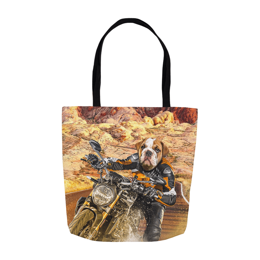 &#39;Dogati Rider&#39; Personalized Tote Bag
