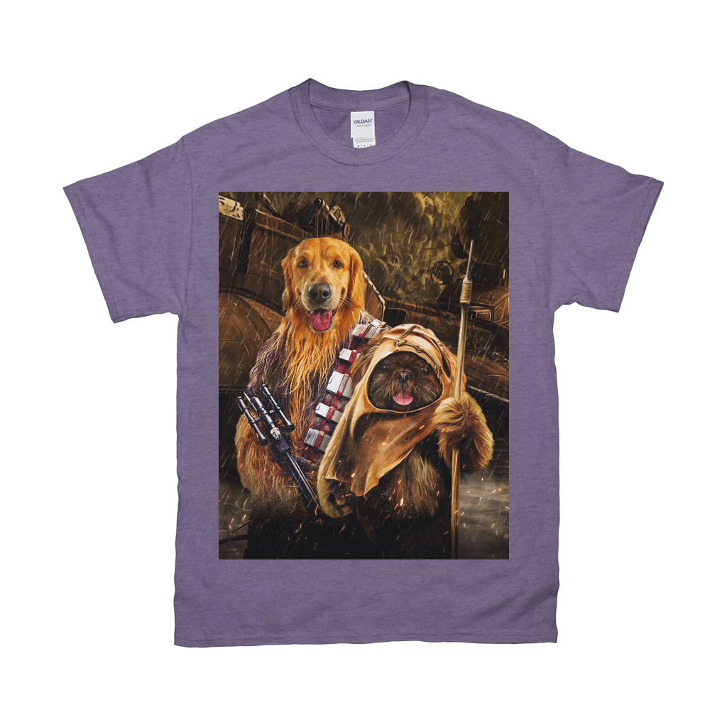 Camiseta personalizada para 2 mascotas &#39;Chewdogga &amp;amp; Dogg-E-Wok&#39;