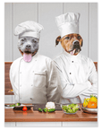 Póster personalizado con 2 mascotas 'The Chefs'