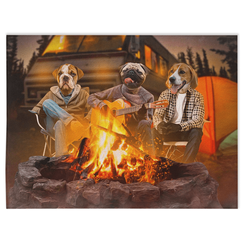 Manta personalizada para 3 mascotas &#39;The Campers&#39;