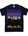 Camiseta personalizada para 4 mascotas 'Humps in the City'