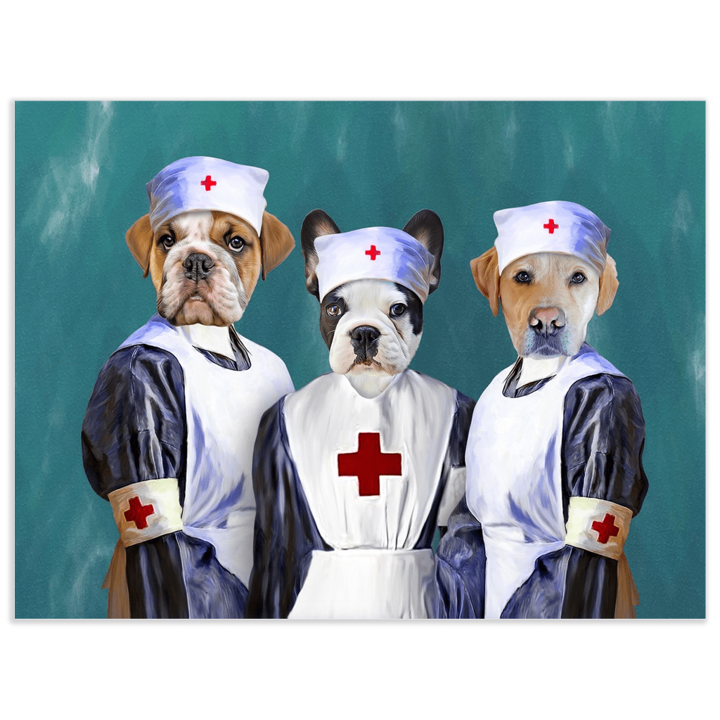 Póster personalizado de 3 mascotas &#39;Las Enfermeras&#39;