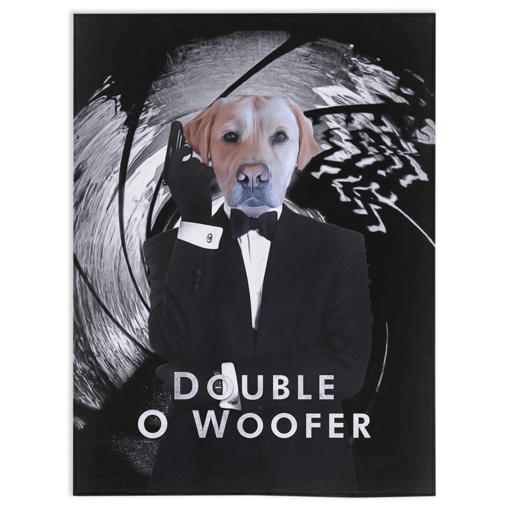 &#39;Double O Woofer&#39; Personalized Pet Blanket