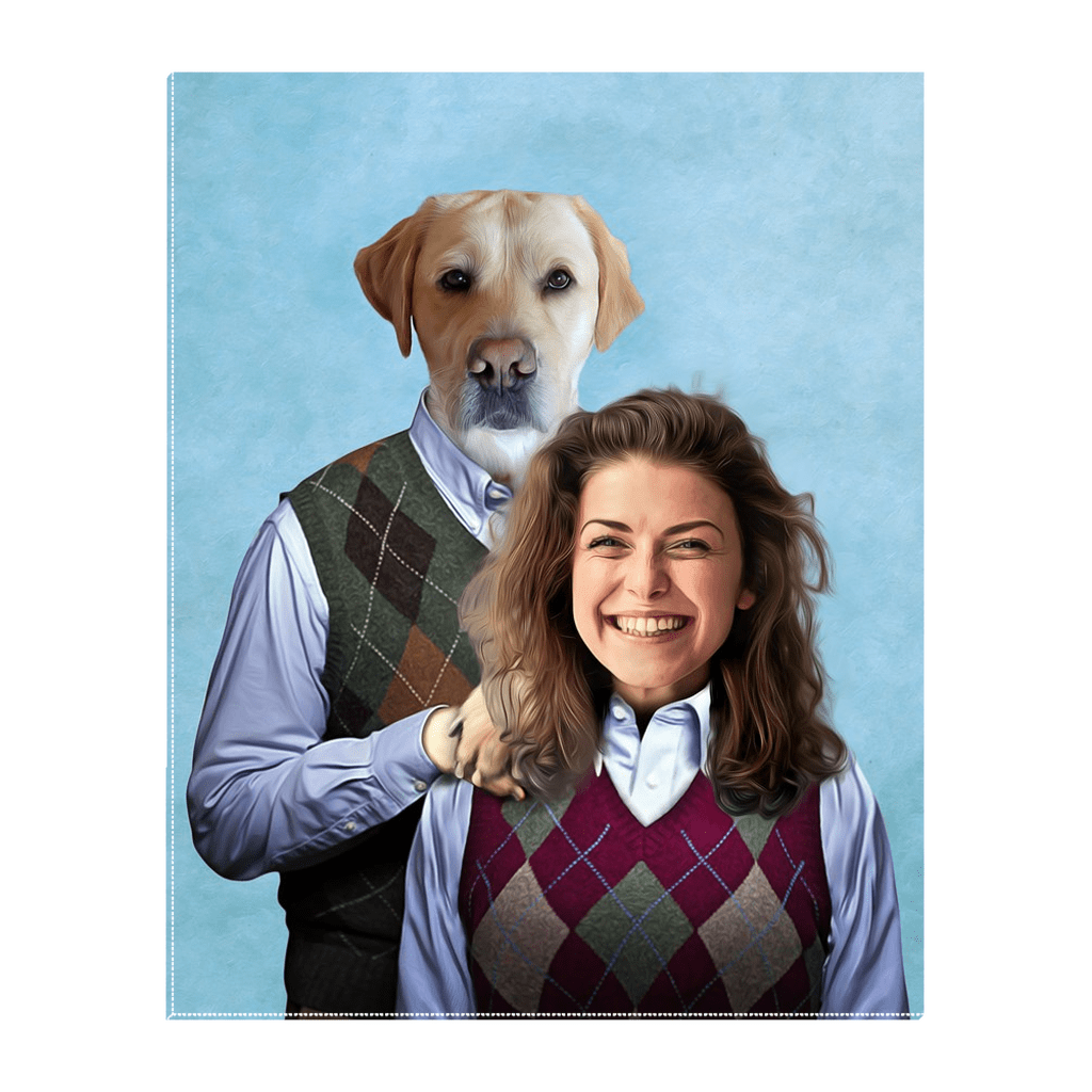 'Step Doggo & Human (Female)' Personalized Standing Canvas