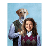 Load image into Gallery viewer, &#39;Step Doggo &amp; Human (Female)&#39; Personalized Standing Canvas