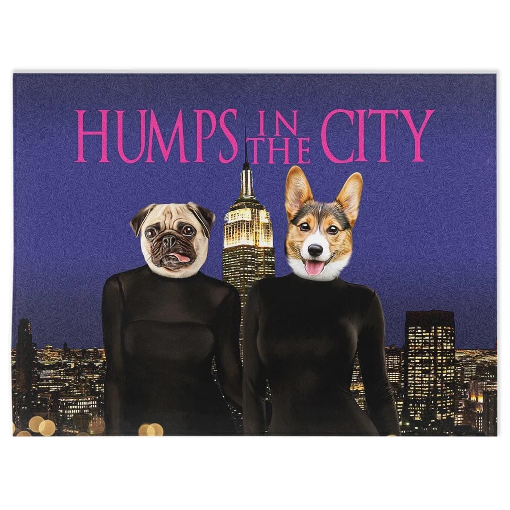 &#39;Humps in the City&#39; Personalized 2 Pet Blanket