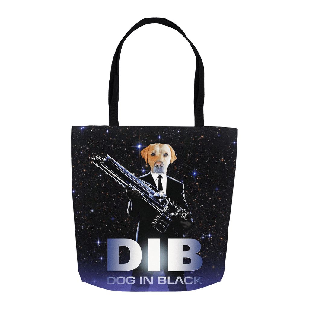 &#39;Dog in Black&#39; Personalized Tote Bag