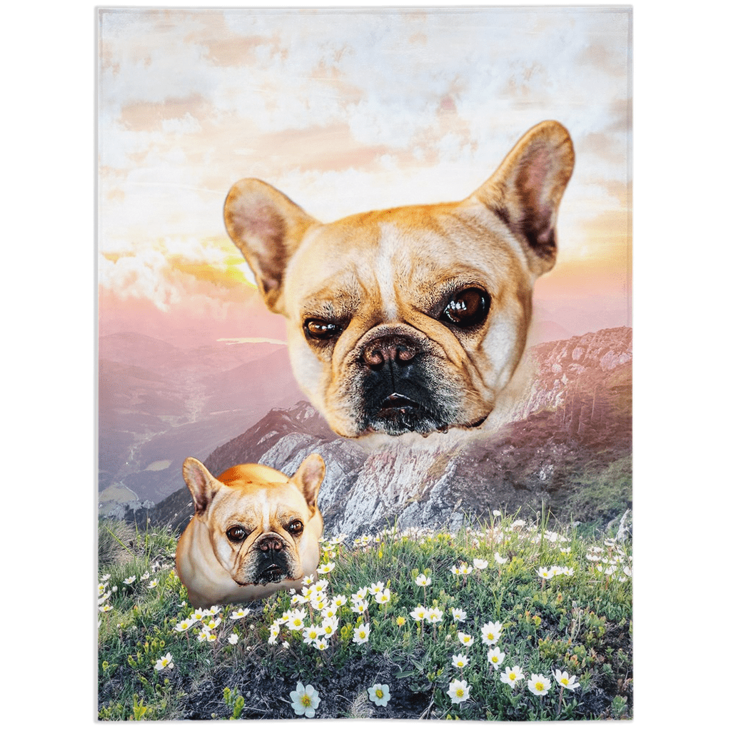 &#39;Majestic Mountain Valley&#39; Personalized Pet Blanket
