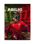 Lienzo personalizado para mascotas 'Portugal Doggos Soccer'