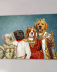 Lienzo personalizado para 4 mascotas 'La Familia Real'