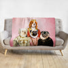 Load image into Gallery viewer, &#39;The Royal Ladies&#39; Personalized 4 Pet Blanket
