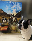 'Harley Wooferson' Personalized 3 Pet Canvas