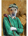 Póster Perro personalizado 'El golfista'