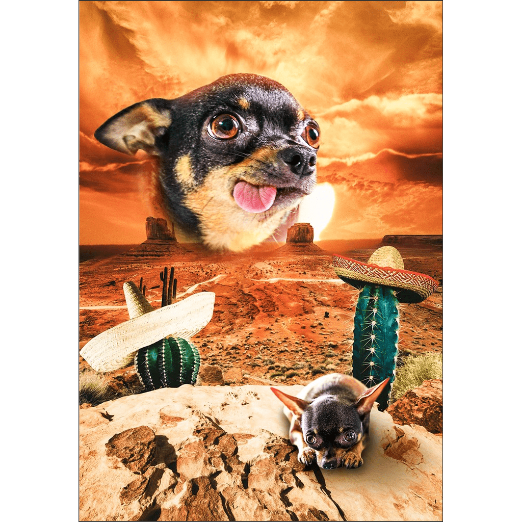 &#39;Mexican Desert&#39; Personalized Pet Posters