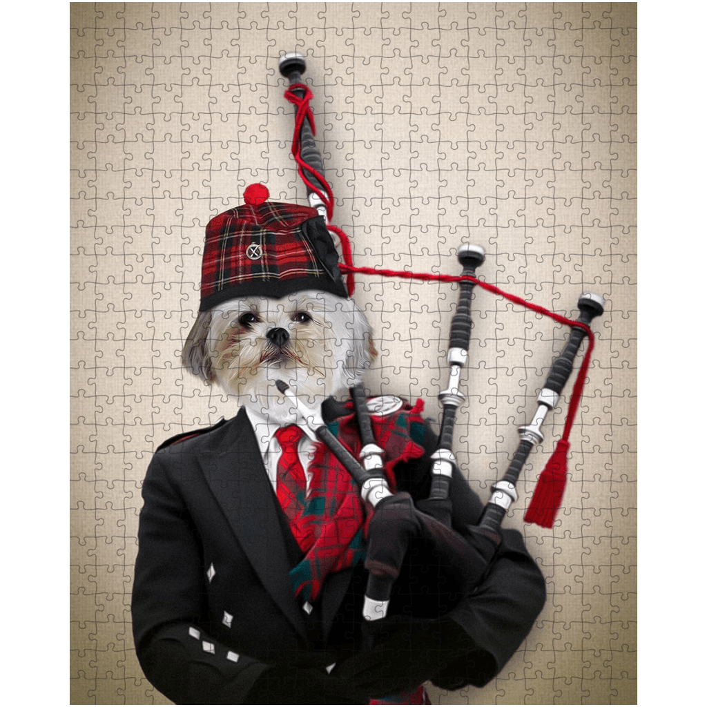 &#39;The Bagpiper&#39; Personalized Pet Puzzle