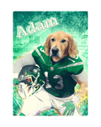 'New York Jet-Doggos' Personalized Pet Standing Canvas
