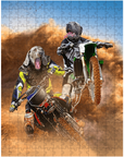 'The Motocross Riders' Personalized 2 Pet Puzzle