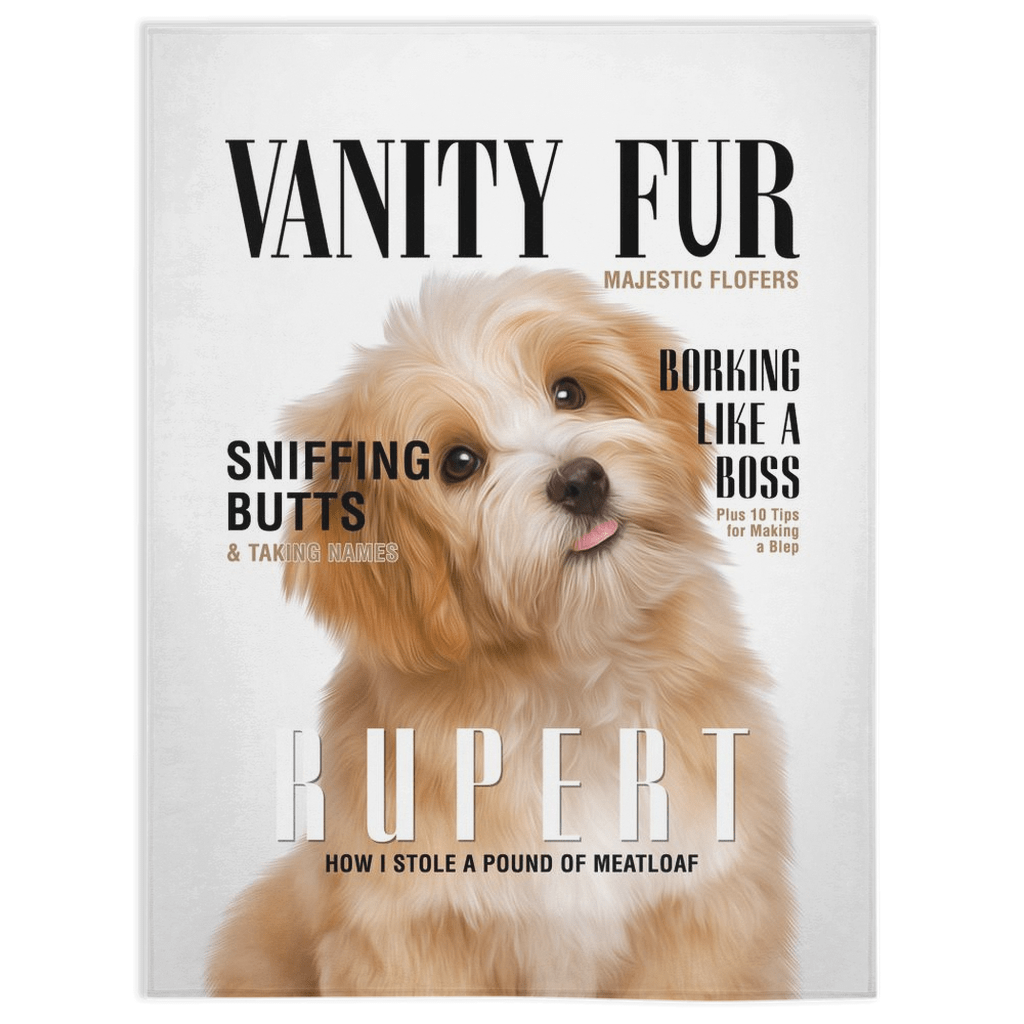 &#39;Vanity Fur&#39; Personalized Pet Blanket