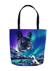 Bolsa de mano personalizada para 2 mascotas 'Majestic Northern Lights'