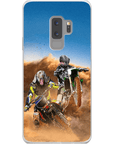 Funda personalizada para teléfono con 2 mascotas 'The Motocross Riders'
