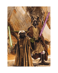 'Yodogg & Jedi-Doggo' Personalized 2 Pet Standing Canvas