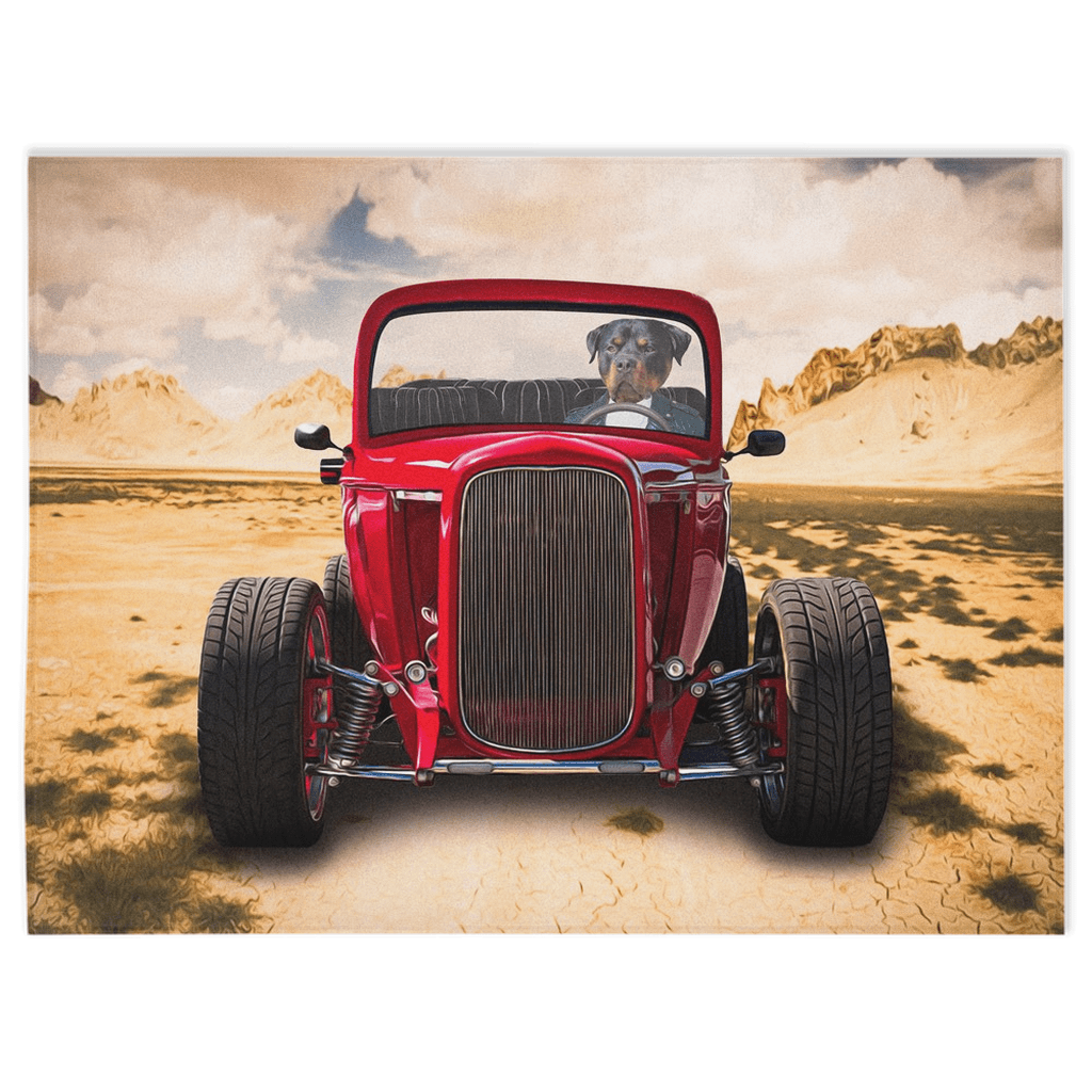 &#39;The Hot Rod&#39; Personalized Pet Blanket