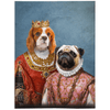 Load image into Gallery viewer, &#39;Queen and Archduchess&#39; Personalized 2 Pet Blanket