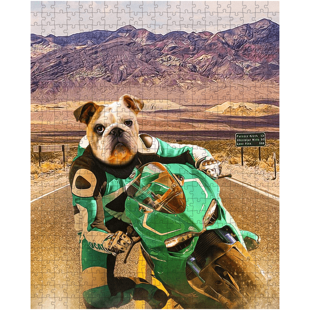 &#39;Kawadawgi Rider&#39; Personalized Pet Puzzle