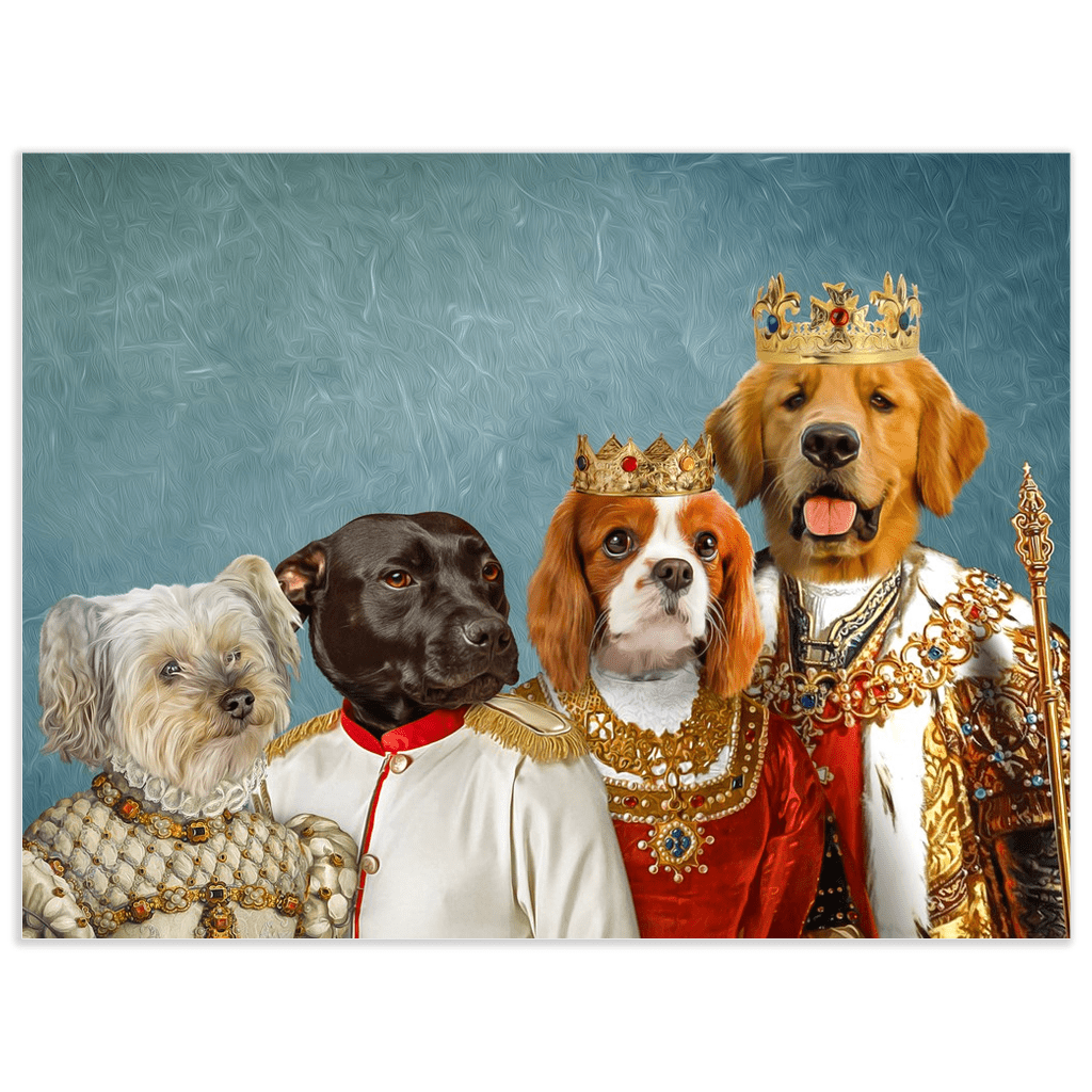 &#39;The Royal Family&#39; Personalized 4 Pet Poster