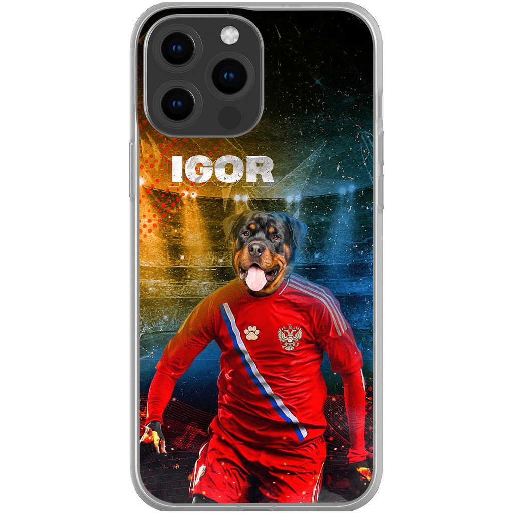 Funda para móvil personalizada &#39;Russia Doggos Soccer&#39;