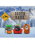 Manta personalizada para 3 mascotas 'South Bark' 