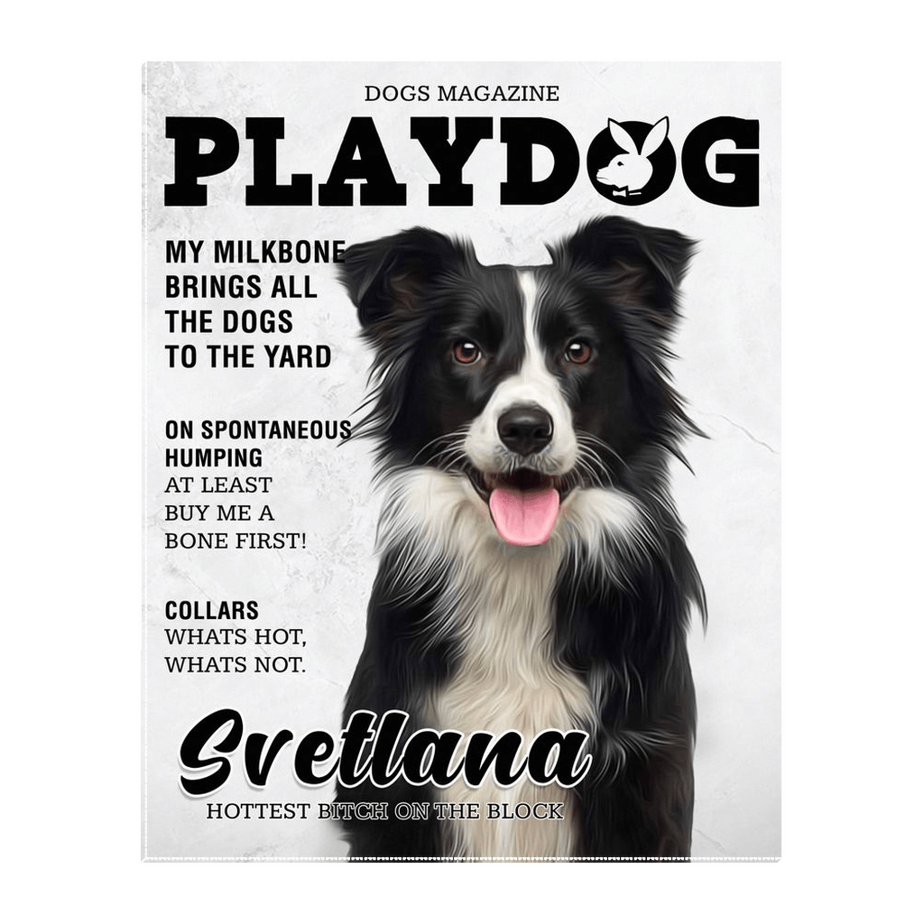 &#39;Playdog&#39; Personalized Pet Standing Canvas