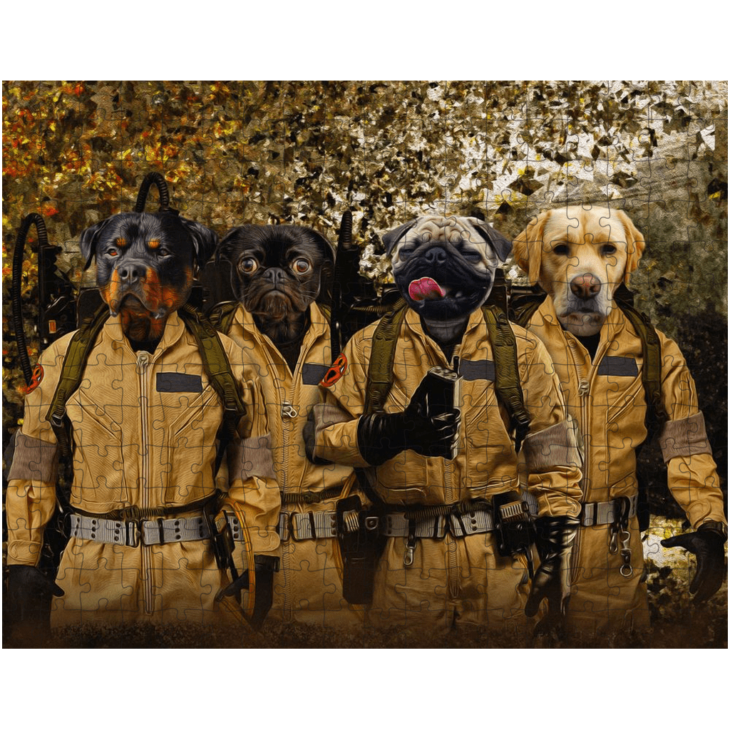 &#39;Dog Busters&#39; Personalized 4 Pet Puzzle
