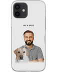 Personalized Modern Pet & Human Phone Case