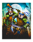 'Teenage Mutant Ninja Doggos' Personalized 2 Pet Standing Canvas
