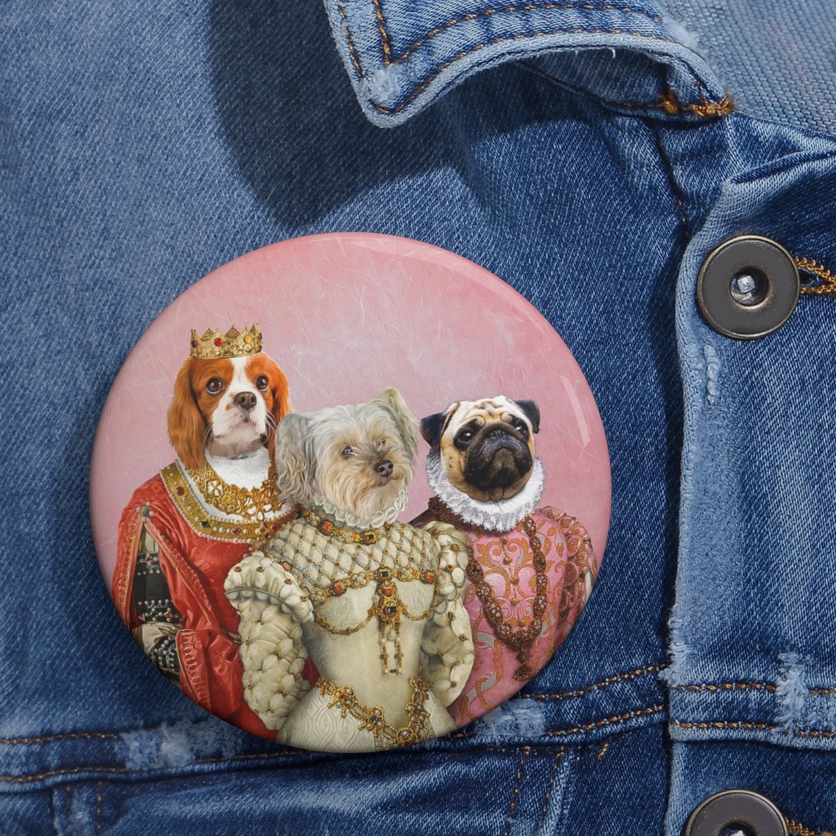 The Royal Ladies ( 3 - 4 Pets) Custom Pin