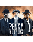 Póster Personalizado para 3 mascotas 'Peaky Woofers'