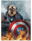 Manta personalizada para mascotas 'Capitán Doggmerica' 