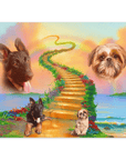 Póster Personalizado para 2 mascotas 'The Rainbow Bridge 2 Pet'