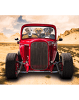 'The Hot Rod' Personalized 3 Pet Standing Canvas