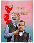 Manta personalizada 'Step Doggo &amp; Human Valentines Edition' 