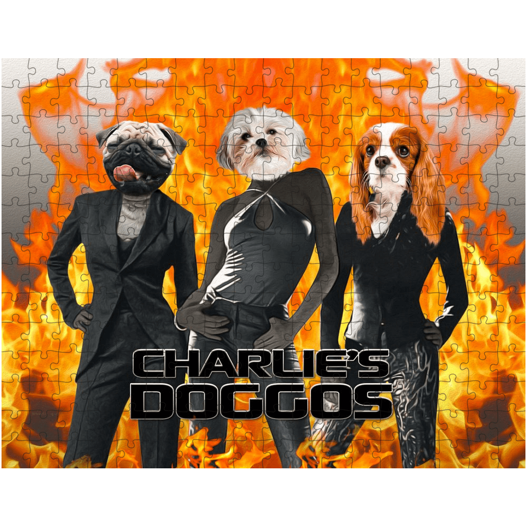 &#39;Charlie&#39;s Doggos&#39; Personalized 3 Pet Puzzle