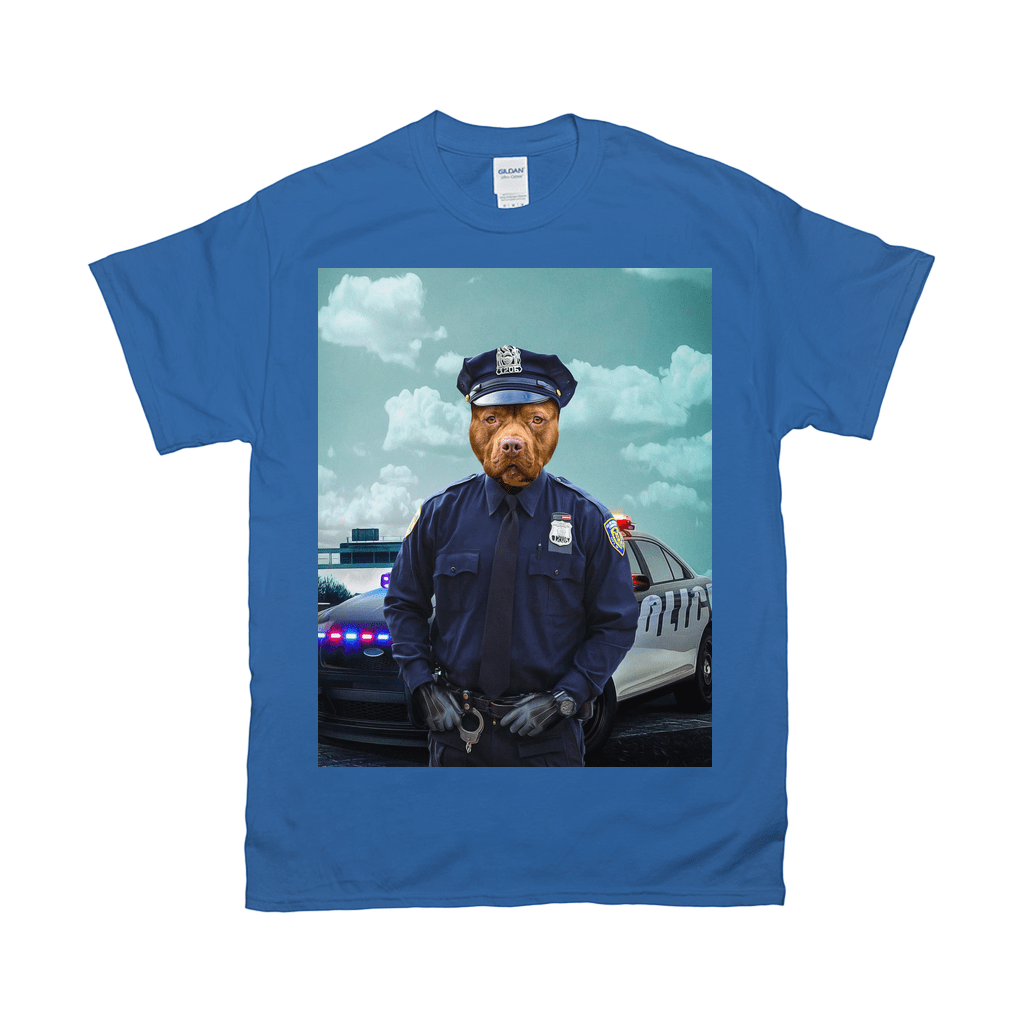 &#39;The Police Officer&#39; Personalized Pet T-Shirt