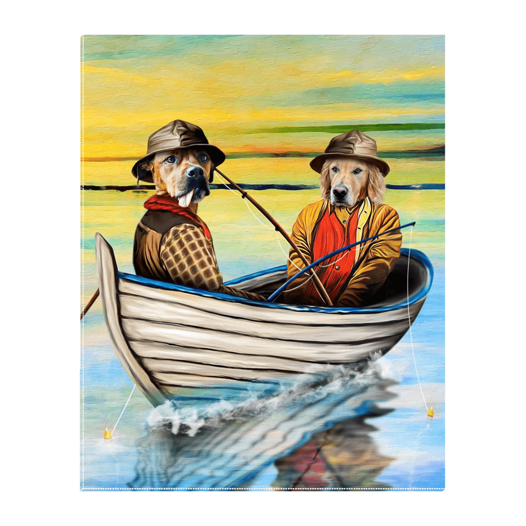 &#39;The Fishermen&#39; Personalized 2 Pet Standing Canvas