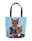 Bolsa de mano personalizada para 2 mascotas 'Step Kitties'