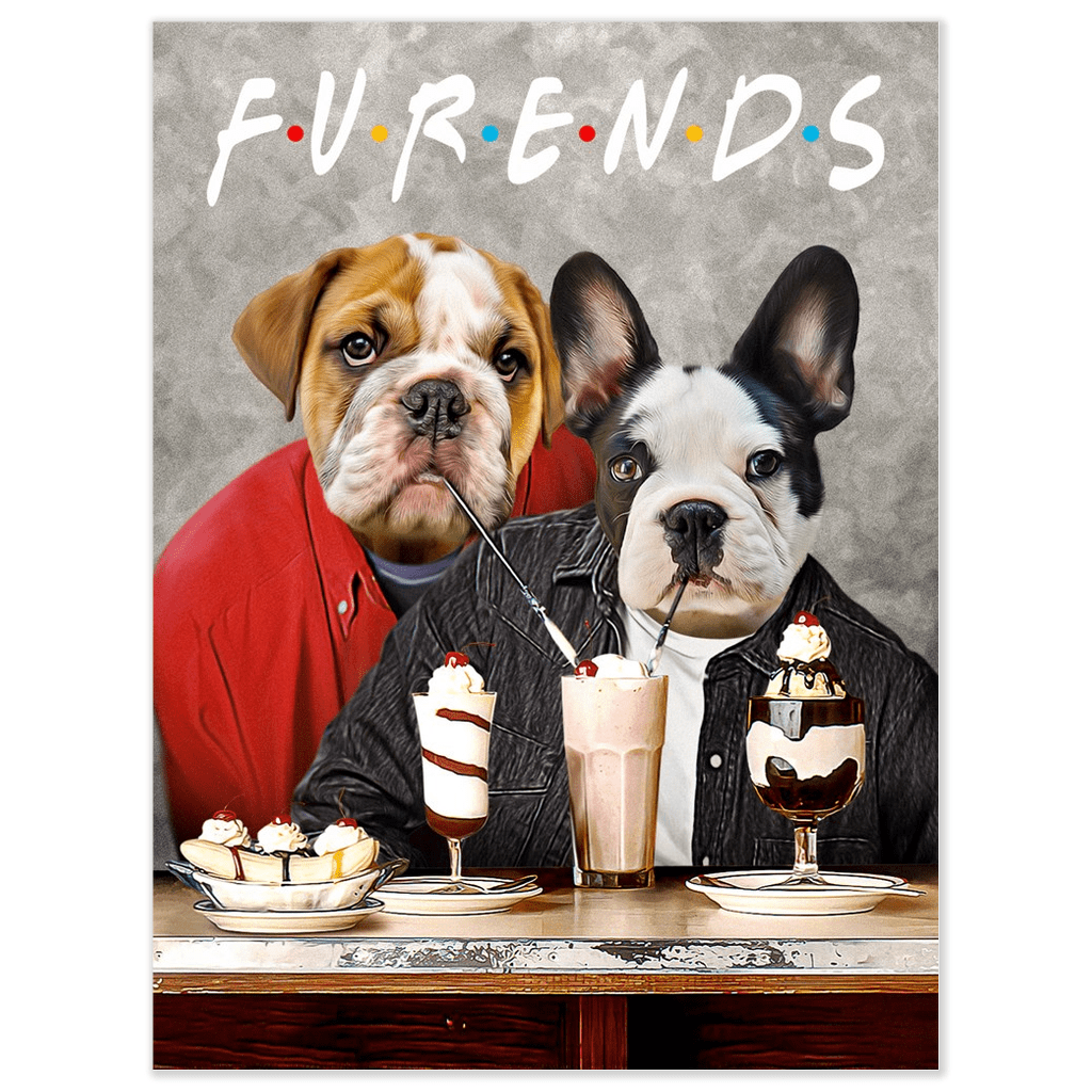 &#39;Furends&#39; Personalized 2 Pet Poster